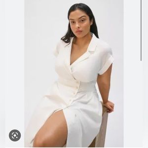 Maeve by Anthropology White Shirt Dress size 14